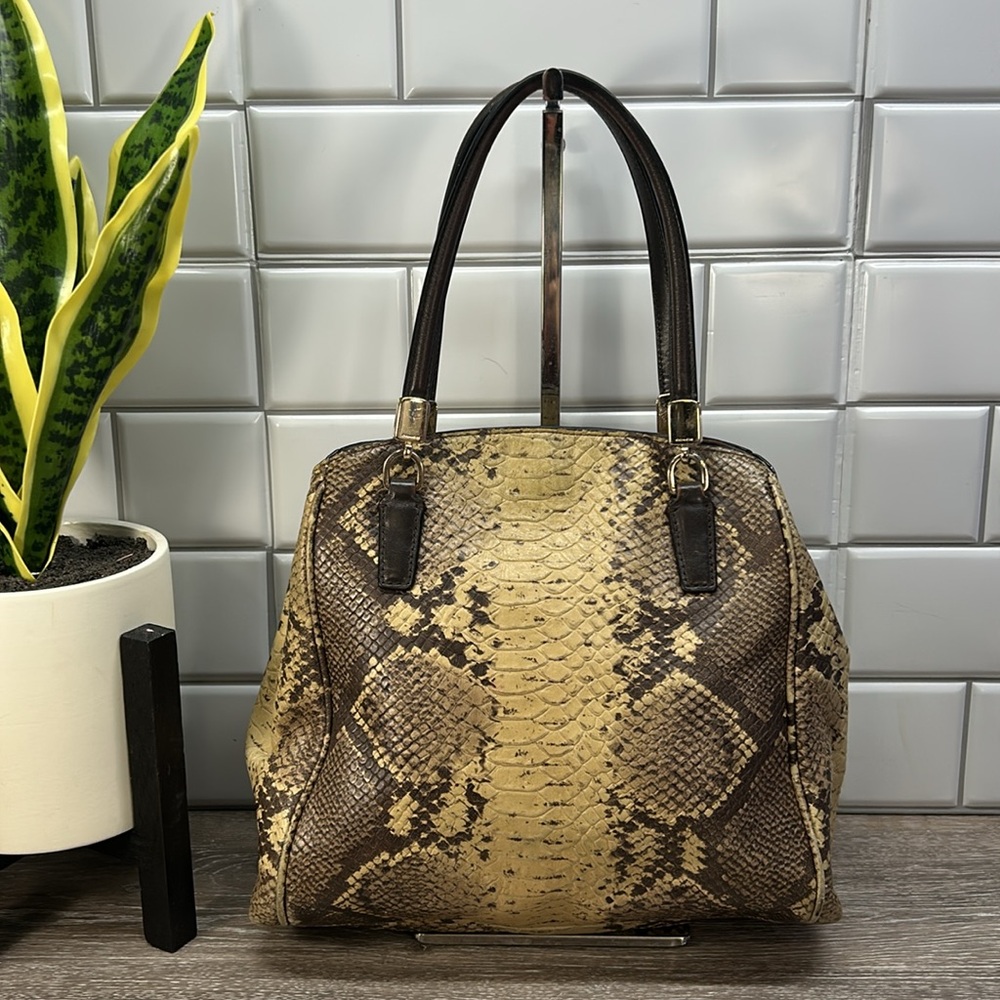 Coach Minetta Crossbody Python Embossed Leather S… - image 2